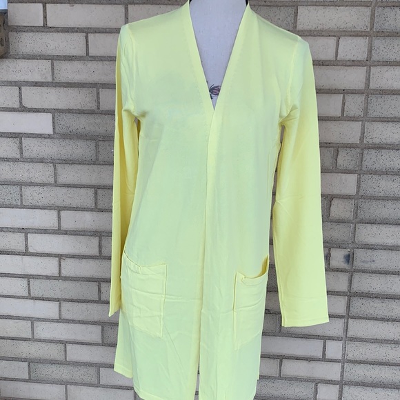 ❌DONATED❌Banana Yellow Soft Lightweight Knit Open Style Cardigan - Picture 4 of 13